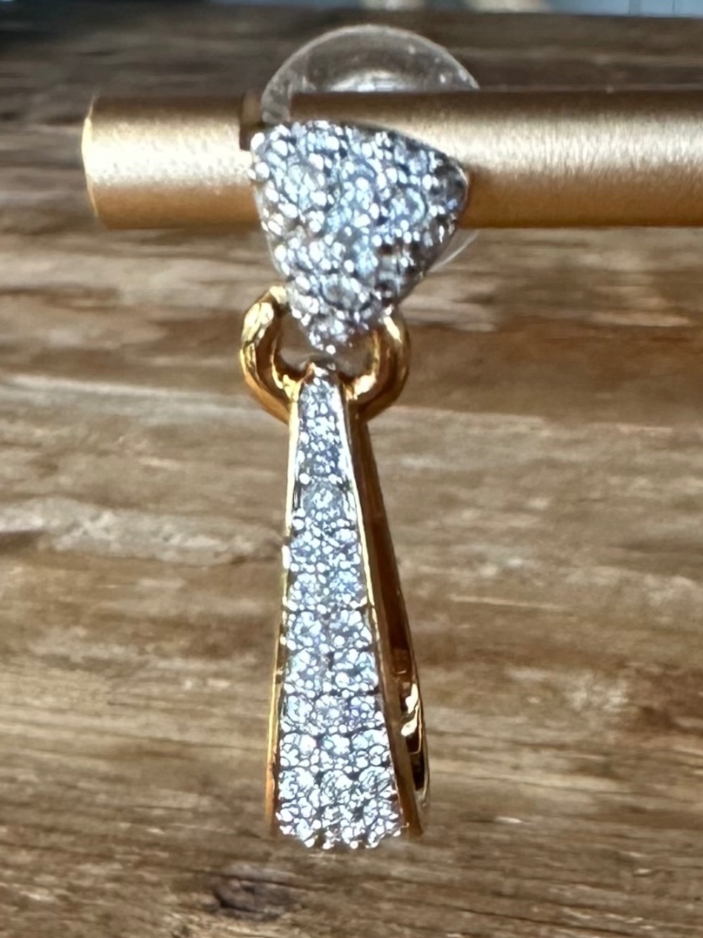 Swarovski Crystal Pavé Elongated Drop Earrings Gold Tone Statement Dangles - Picture 4 of 12